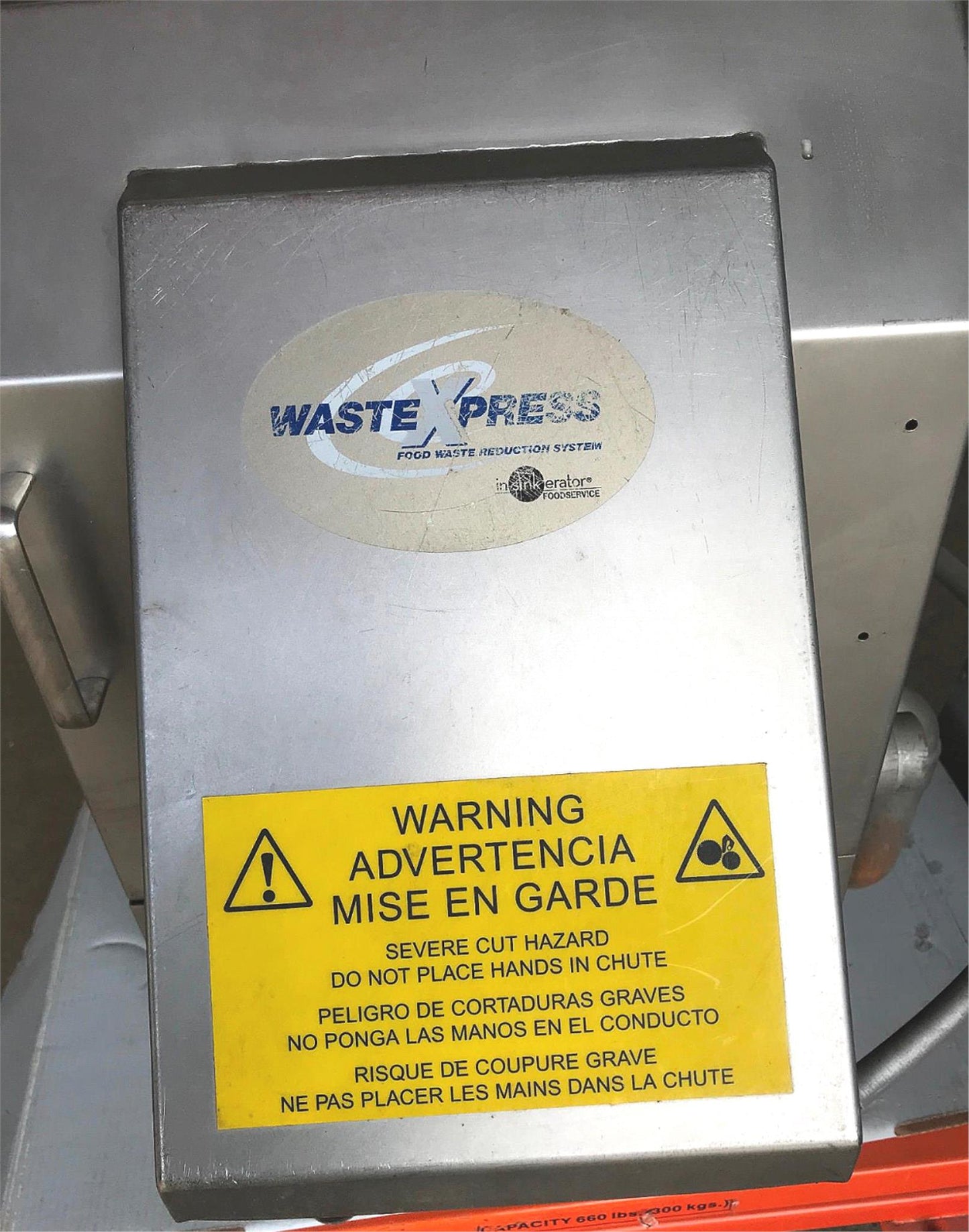 WASTEXPRESS WX-8 INSINKERATOR FOOD WASTE REDUCTION PULPER MACHIN 3PHASE FREESHIP