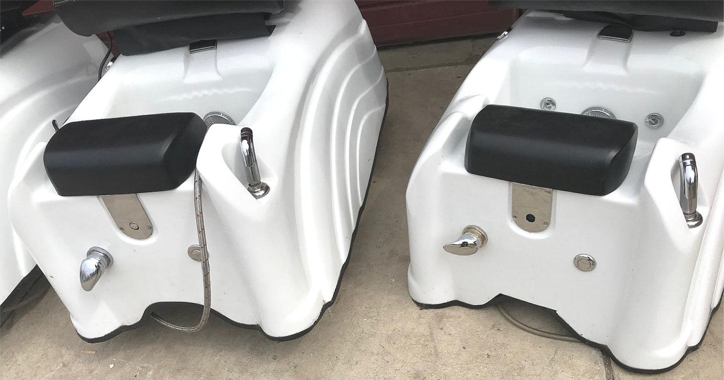 4 PEDICURE SPA STATION HYDRAULIC CHAIRS MASSAGE FOOT BEAUTY SALON SET WATCHVIDEO