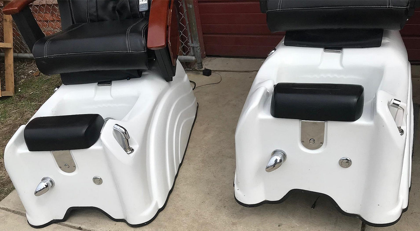 4 PEDICURE SPA STATION HYDRAULIC CHAIRS MASSAGE FOOT BEAUTY SALON SET WATCHVIDEO