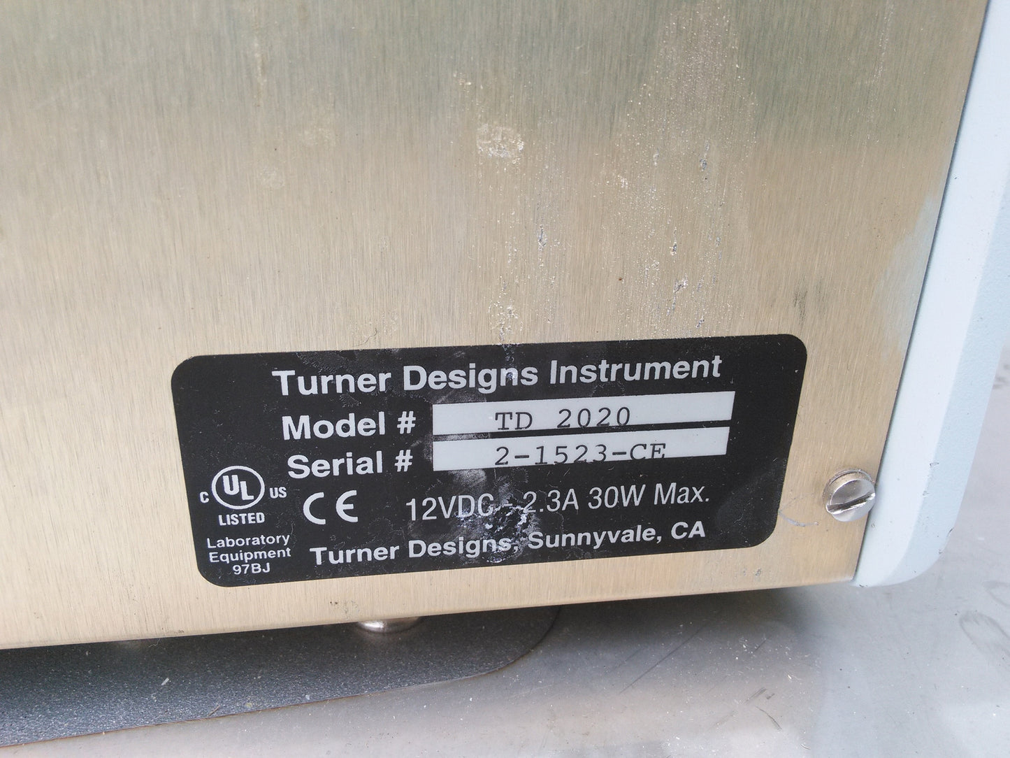 TURNER DESIGN INSTRUMENTS TD2020 TD2020 LUMINOMETER