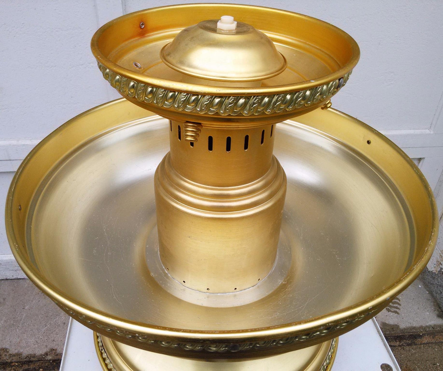 Hostess Anodized Aluminum Champagne 3 Gallon Beverage Fountain with Rope Trim