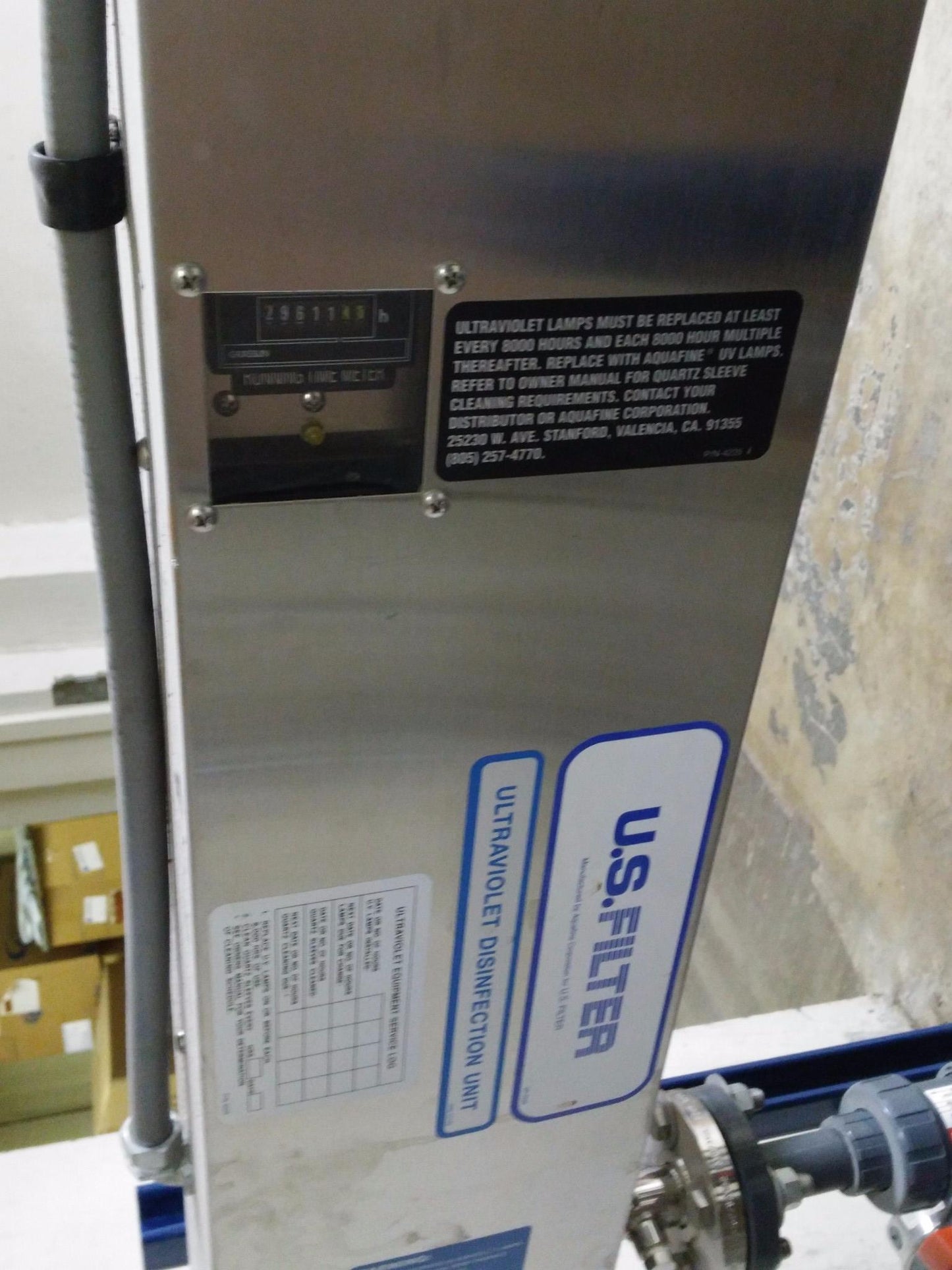 U. S. FILTER REVERSE OSMOSIS COMMERCIAL INDUSTRIAL 3 PHASE GDP10080 ULTRAVIOLET