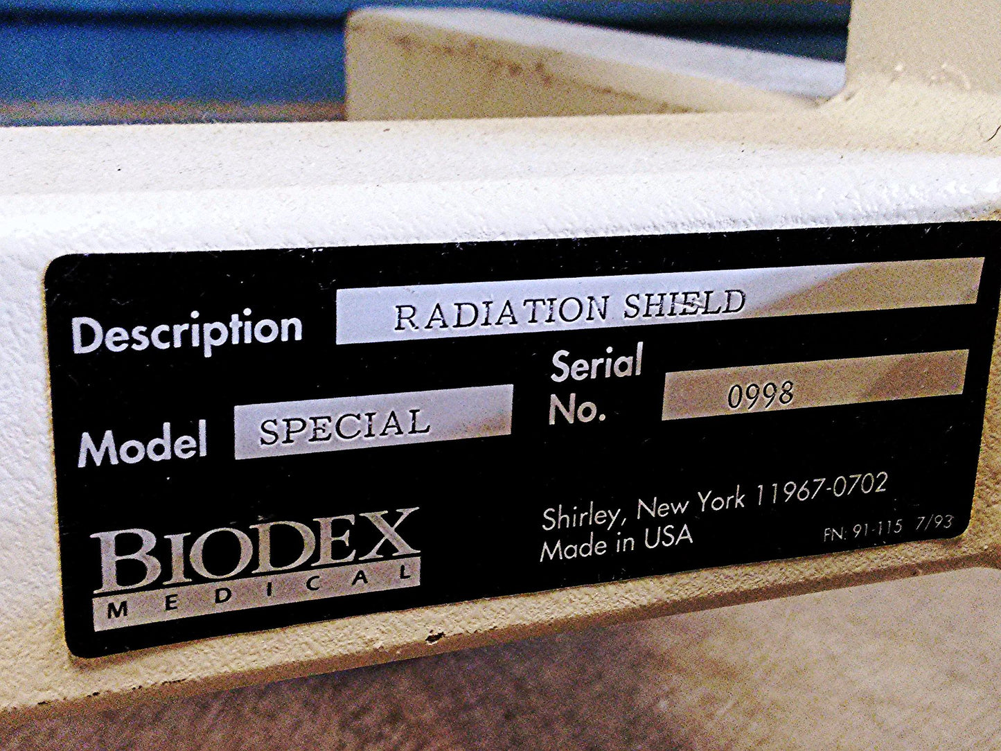 BIODEX MODEL : SPECIAL X-RAY RADIATION SHIELD LED PROTECTION HOSPITAL CLINIC VET