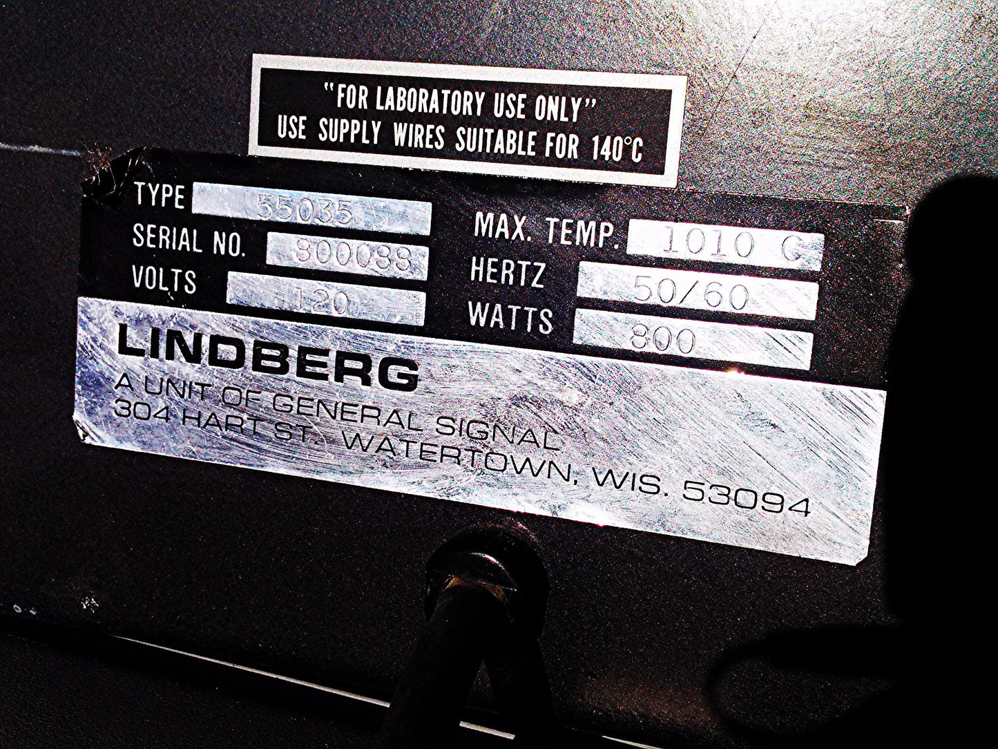 Thermo BLUE M LINDBERG TYPE 55035 Mini Mite TUBE FURNACE Single Set Point 1100°C