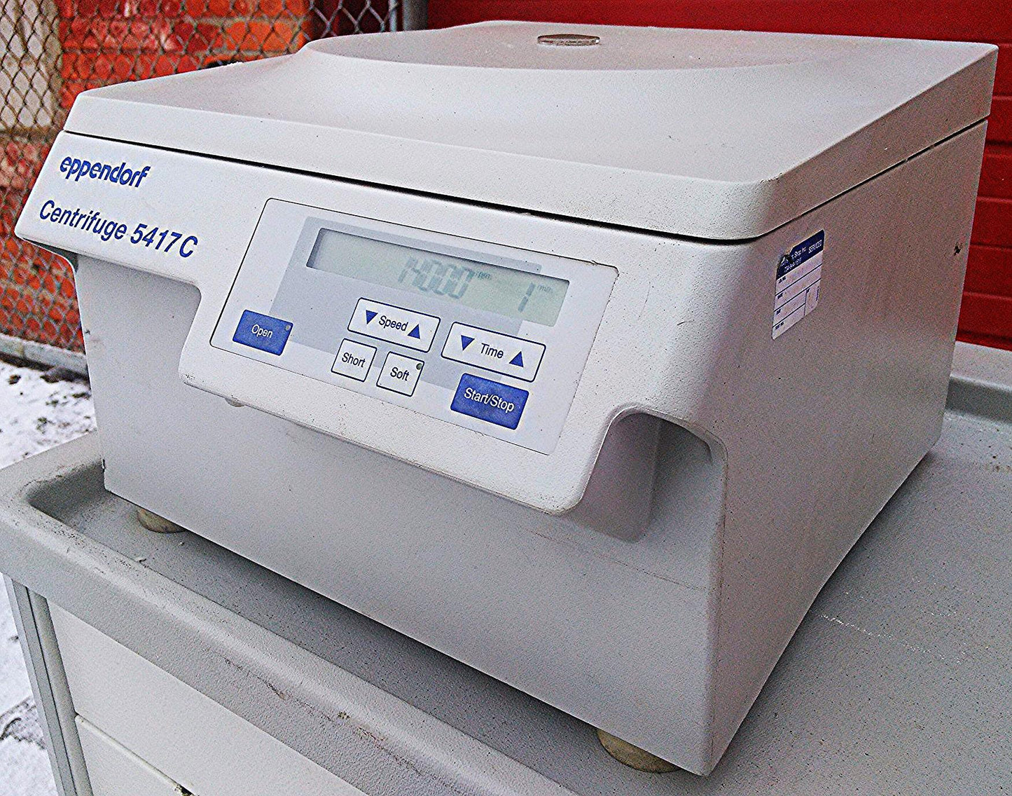 GREAT EPPENDORF CENTRIFUGE 5417C with GE 034 ROTOR WORKS PERFECTLY!!! LAB CLINIC