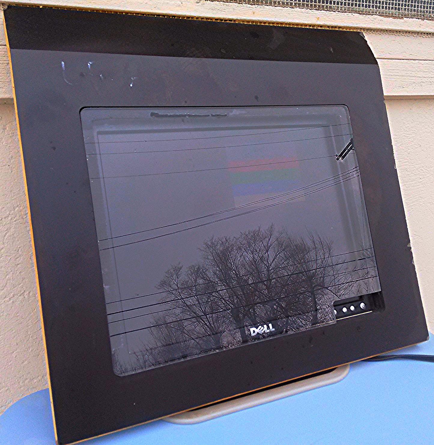 DELL E157FPc MONITOR 15" Flat Panel LCD VGA Compu with PROTECTIVE FRAME & SCREEN