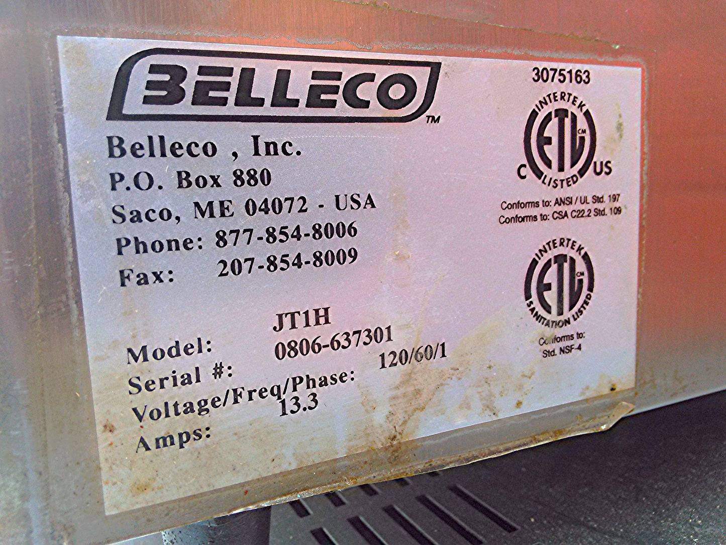 BELLECO JT1H CONVEYOR TOASTER OVEN KITCHEN RESTAURANT CAFETERIA PERFECT FREESHIP