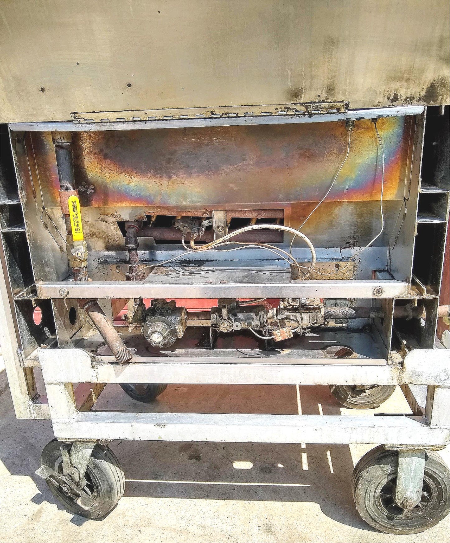 GOLD MEDAL 5099NS Six-Cake Funnel DOUGHNUT PROPANE GAS FRYER CART FREE SHIPPING