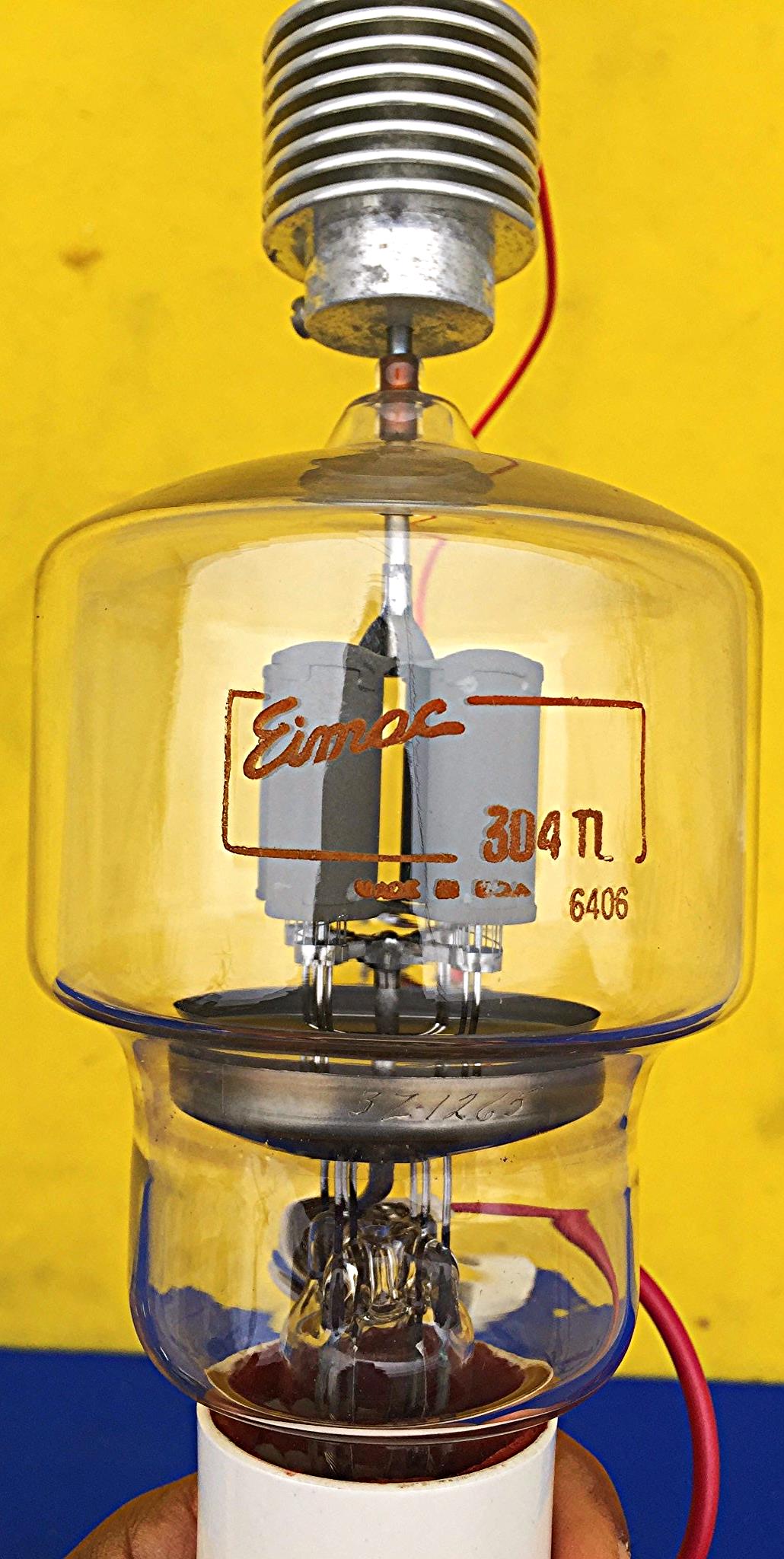 3 EIMAC 304 TL 6406 VACUUM TUBES & PIN TUBE SOCKET WORK PERFECT FREE SHIP