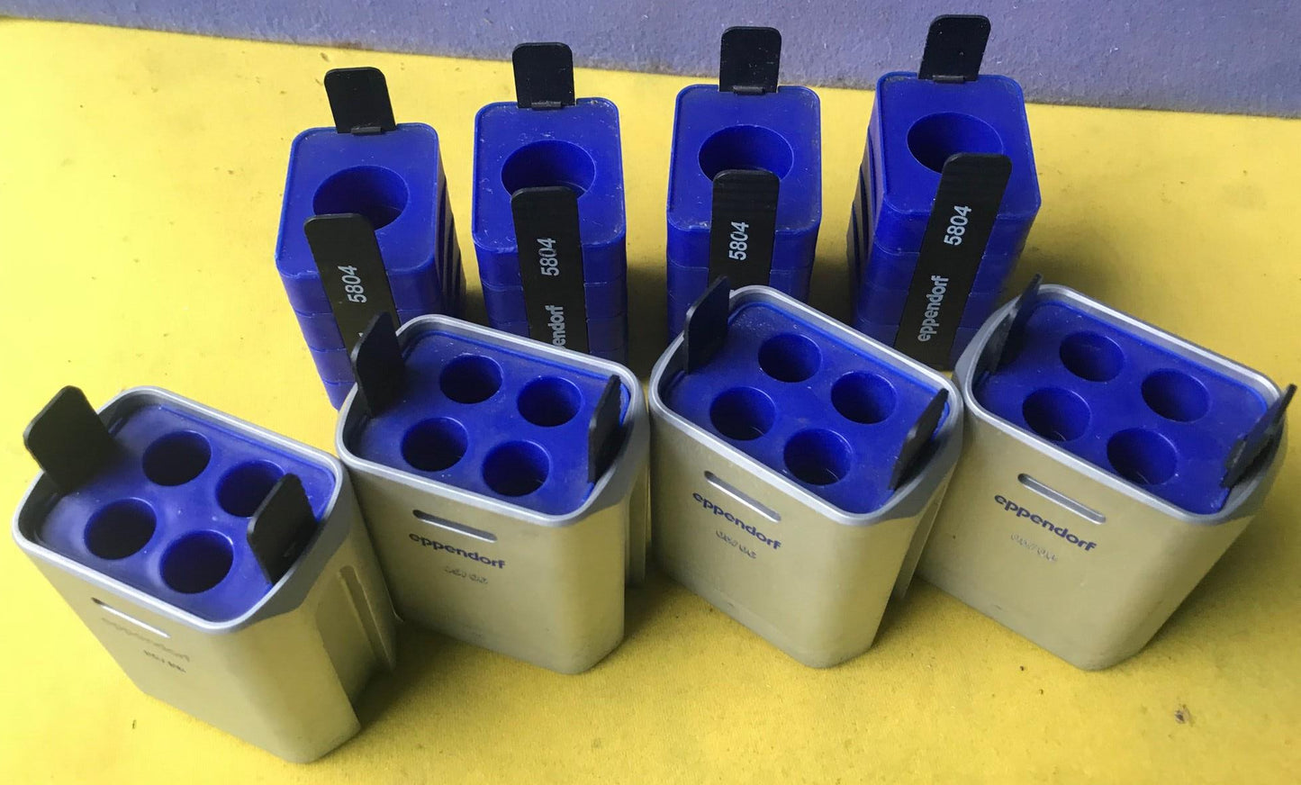 EPPENDORF RECTANGULAR BUCKETS & 5804 ADAPTERs for A-4-44 ROTOR FREE SHIP
