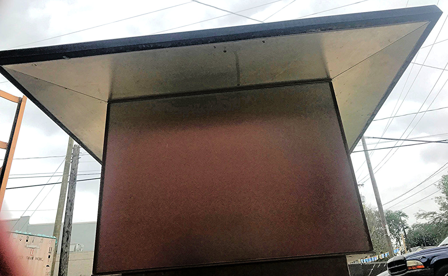 COVIDPICKUP DISPLAY MERCHANDISER 5x5' Foot BLACK GRANITE MEETING ISLAND FREESHIP