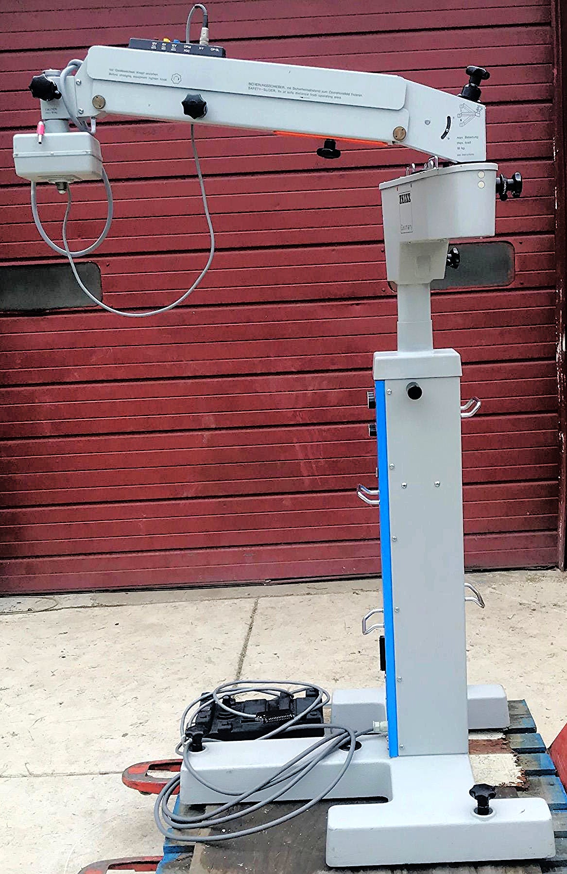 ZEISS UNIVERSAL S3 OPHTHALMOLOGIC MICROSCOPE STAND OPMI MD FOOT REMOTE FREE SHIP