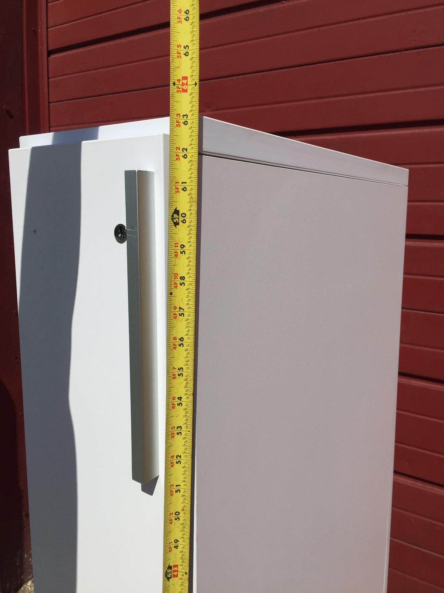 KNOLL OFFICE FURNITURE WHITE LAMINATE STORAGE LOCKER CLOSET TOWER FREE SHIP