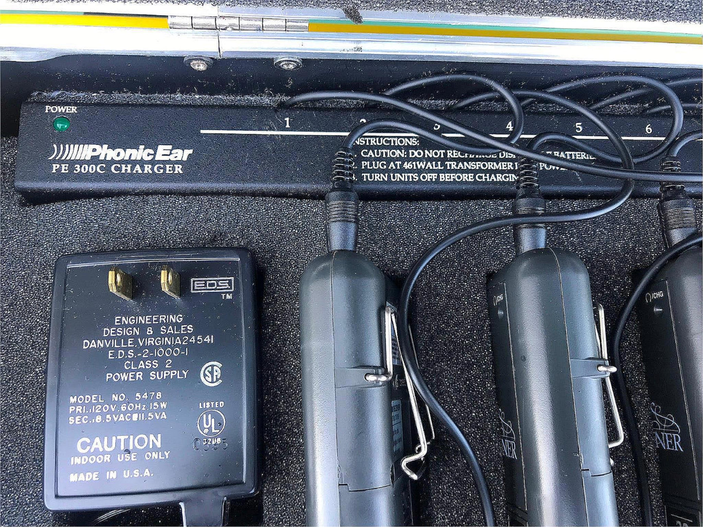 10 EASY LISTENER PHONIC EAR PE 300R FM RECEIVER & 300C CHARGER CASE FREESHIPPING