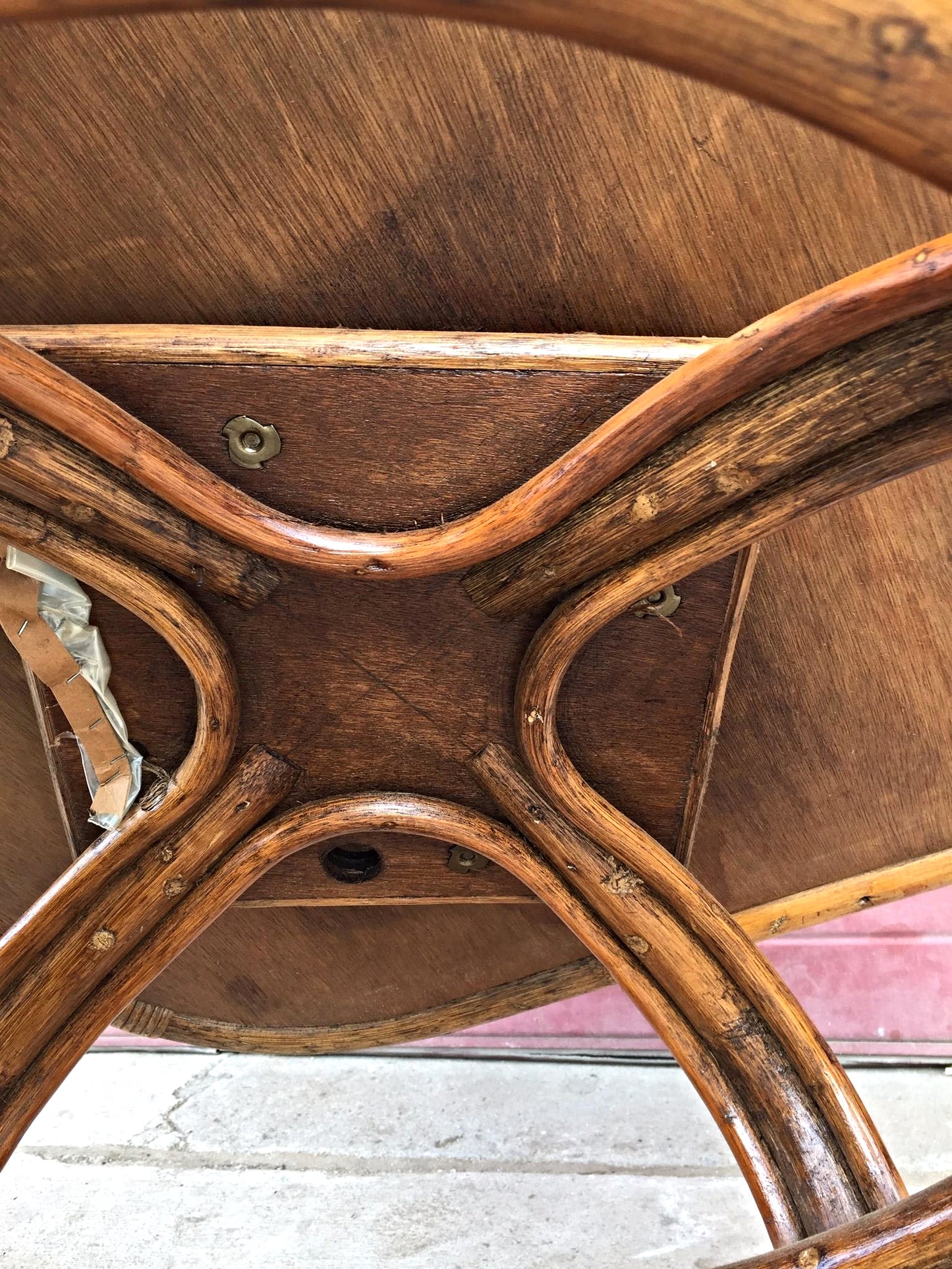 Pair Vintage LANE VENTURE Rattan Swivel Chairs Cushions David Hicks Era FREESHIP