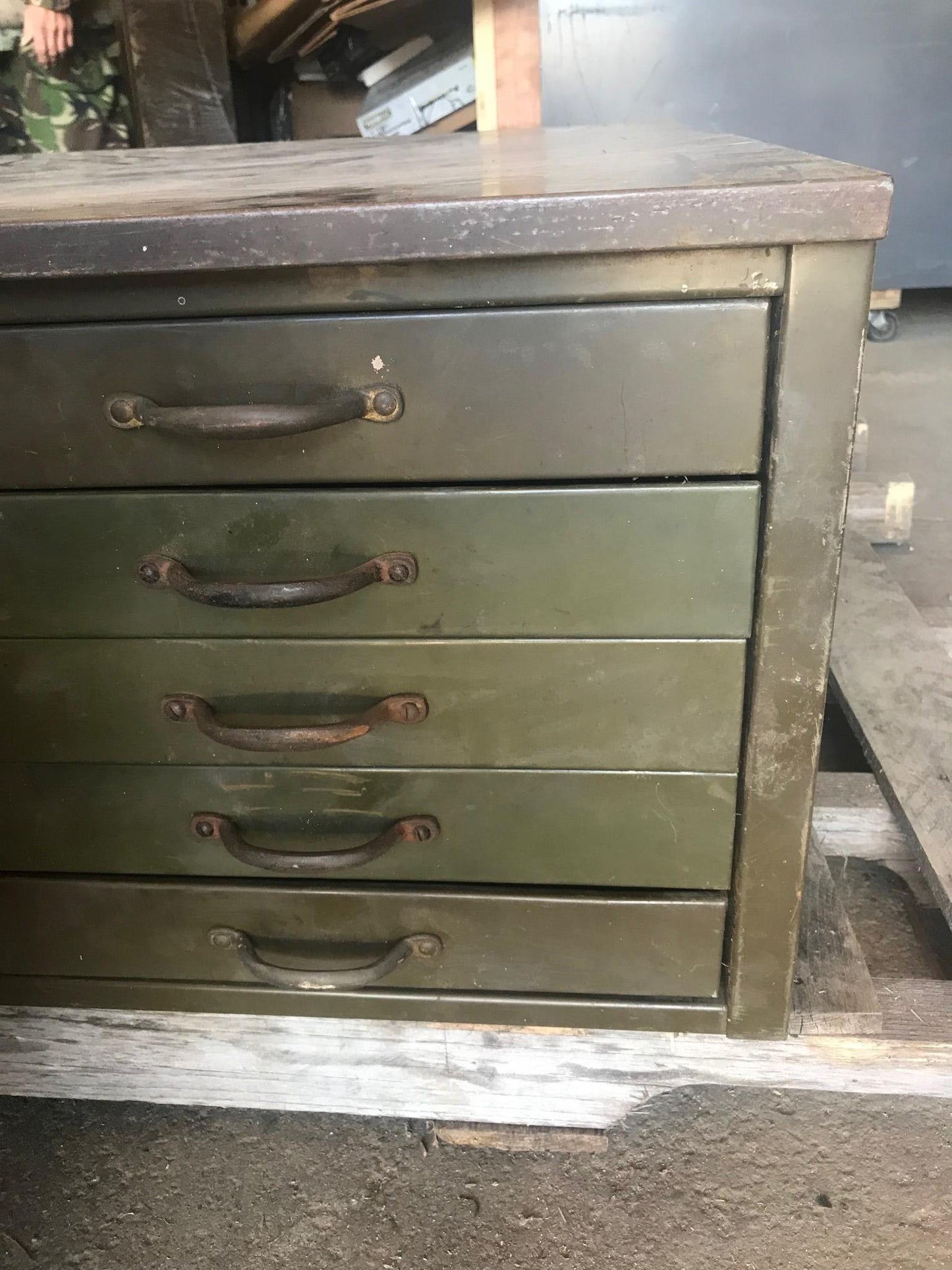 1940s VERY BIG HAMILTON 5 DRAWER STEEL MAP FILE INDUSTRIAL STEAMPUNK FREE SHIP