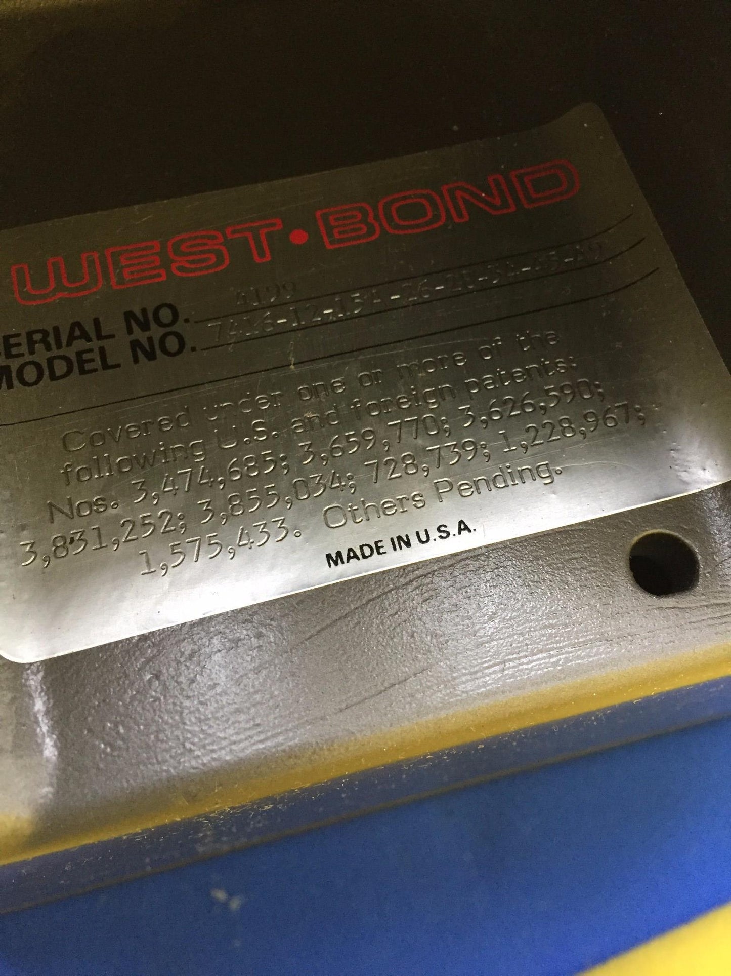 WEST BOND WIRE BONDER 7416 -12-15A-26-28-34-45-49 THERMOCOMPRESSION FREE SHIP