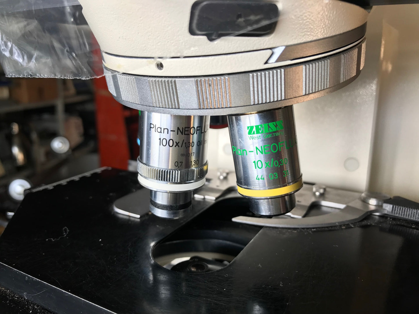 ZEISS AXIOPHOT FLUORESCENCE POLARIZED FILTER MICROSCOPE PULNIX TM-745 CAMERA