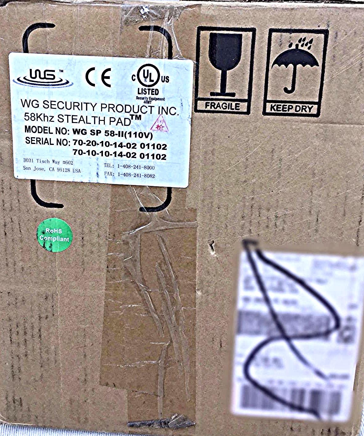 WG SP 58-II STEALTH PAD MAGNETIC DEACTIVATOR THEFT ALARM & SENSORMATIC DI380