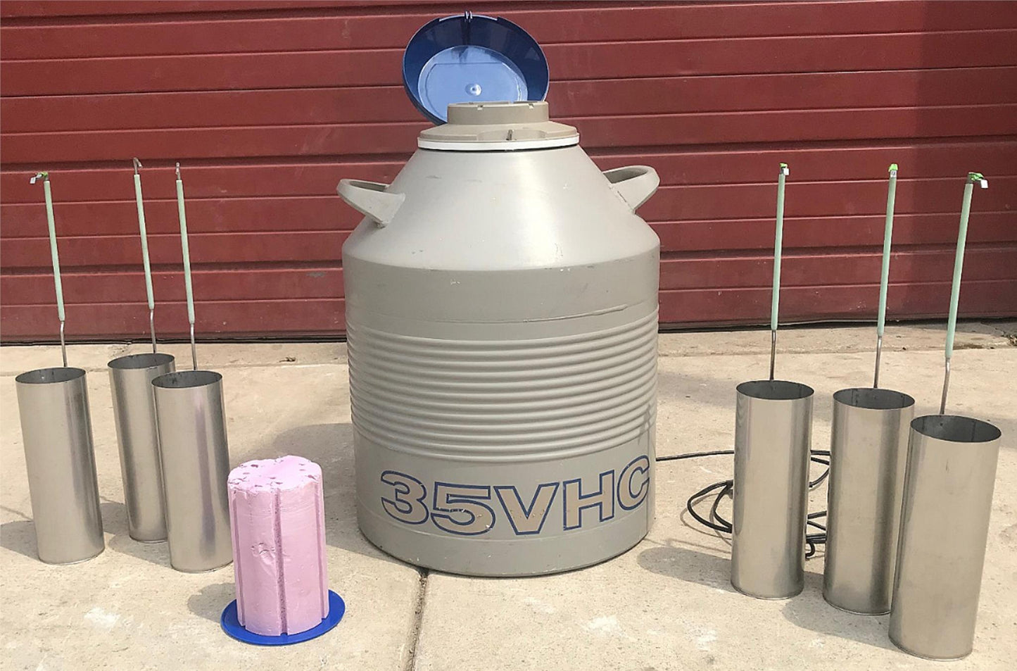 UNION CARBIDE 12 Gallon LR-40CRYOGENIC TANK COMPLETE ALL 6 INSERTS FREE SHIPPING