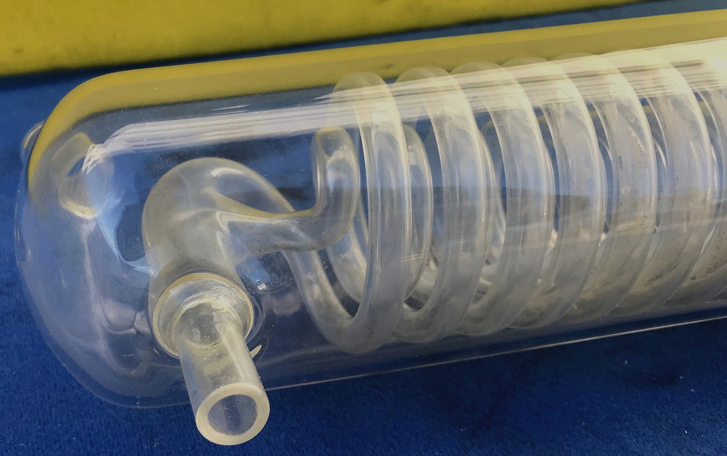 PERFECT 26" INCH DOUBLE COIL CONDENSER CHEMGLASS FRITTED LAB GLASS FREE SHIPPING