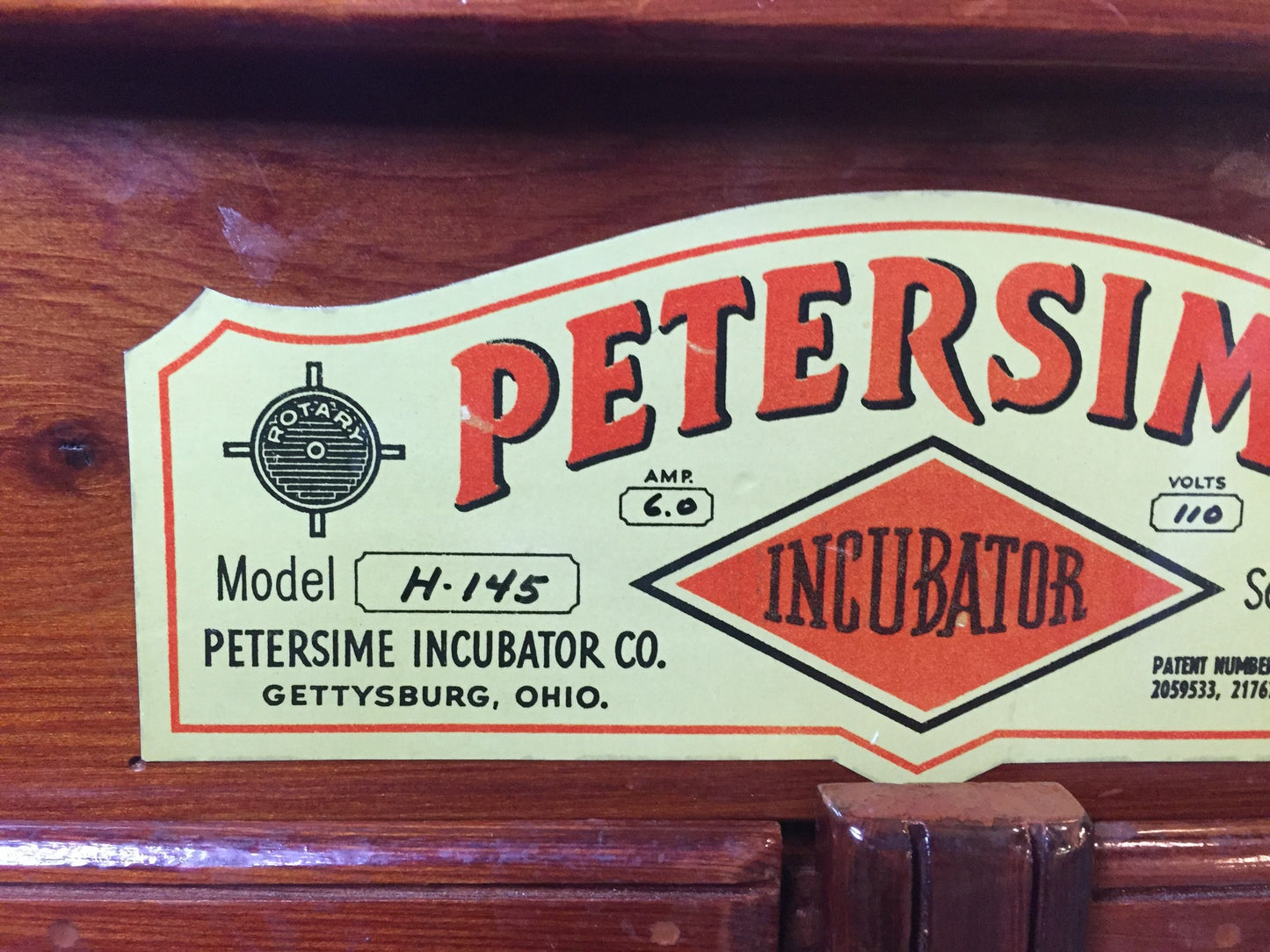 RARE PETERSIME H145 ROSEWOOD MOTORIZED EGG INCUBATOR HATCHER WATCHVIDEO FREESHIP