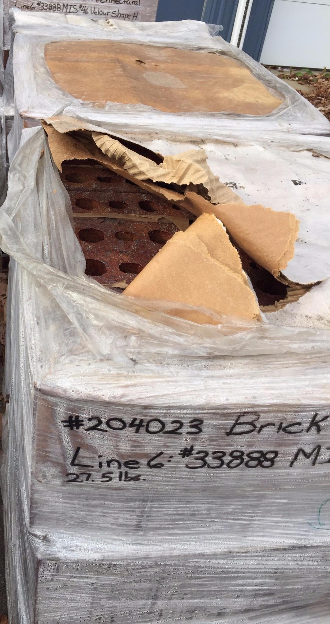 BN RARE ARCHITECTURAL REFRACTORY FIRE RESISTANT BRICK PALLET BRICKS TECH DESIGN