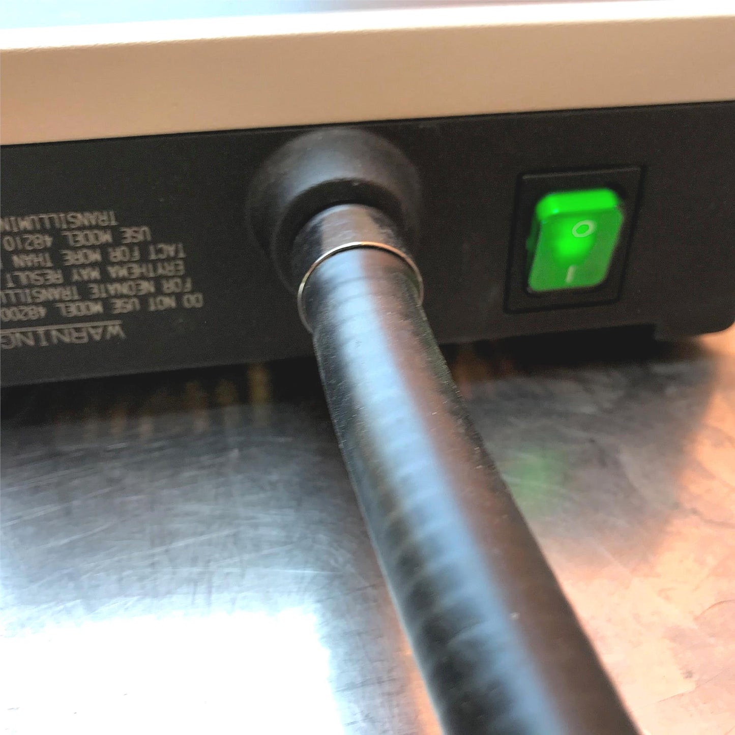 WELCH ALLYN 48830 EXAM LITE BOX TUBE 48200 LIGHT PIPE FIBER OPTIC WATCH VIDEO