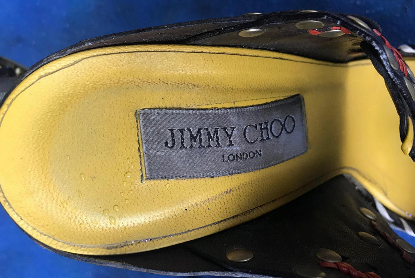 RARE VINTAGE JIMMY CHOO SANDAL 38 1/2 US 8 1/2 FREE SHIP