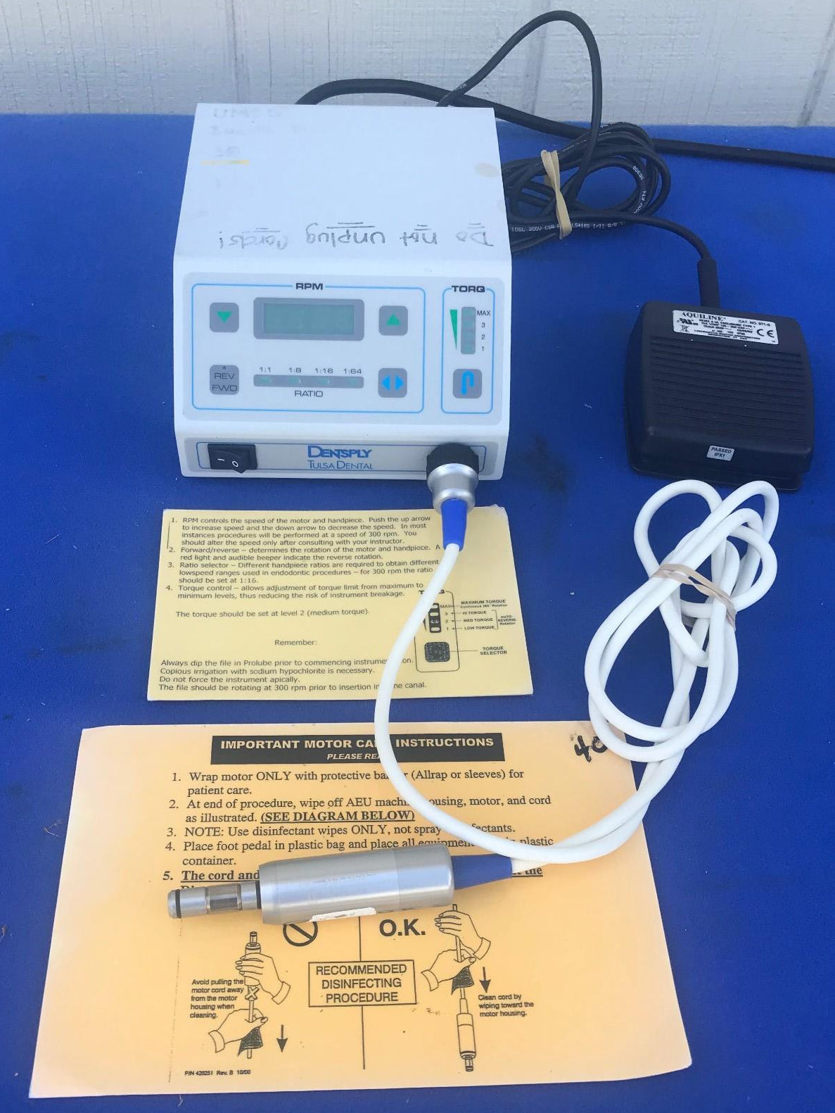 DENTSPLY AEU-20 COMPLETE with DRILL STERILIZED FREESHIP WATCH VIDEO