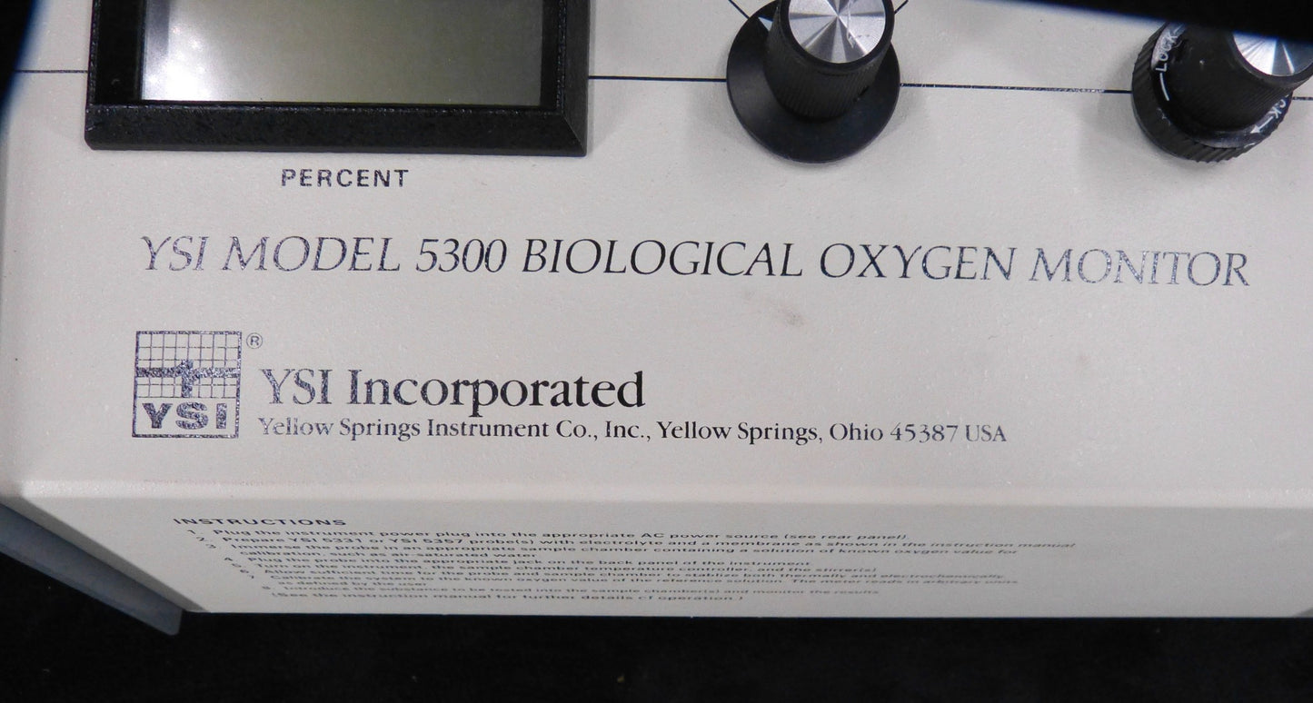YSI Model 5300 Biological Oxygen Monitor 110-120V 0.12A 60Hz90-DAY-WARRANTY