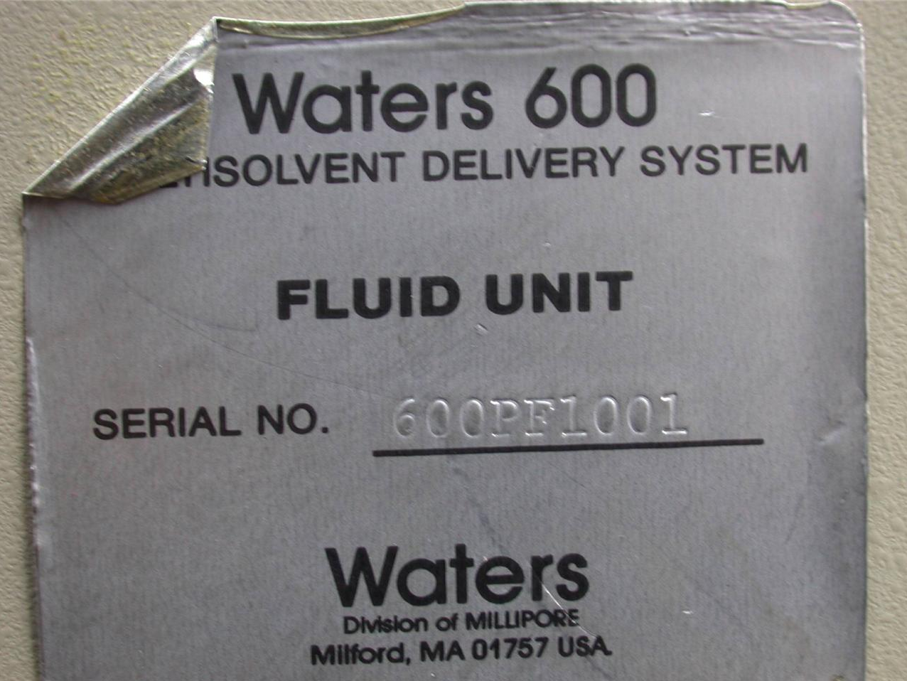 WATERS MILLIPORE 600 Multi Solvent Delivery System WATERS 3000 SYSTEM CONTROLLER