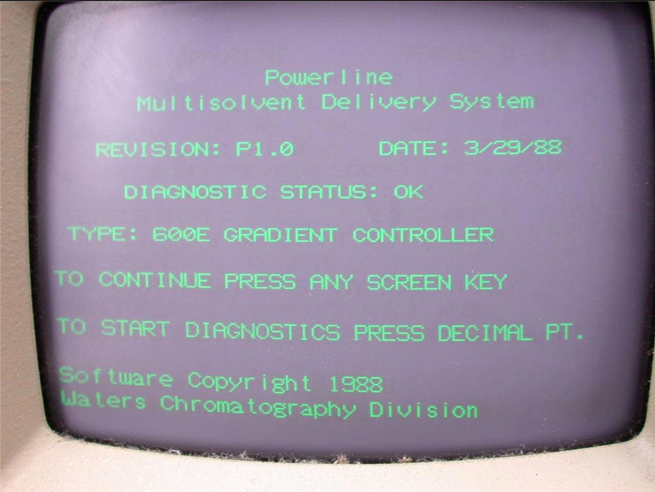 WATERS MILLIPORE 600 Multi Solvent Delivery System WATERS 3000 SYSTEM CONTROLLER