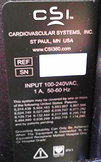 CSI CARDIOVASCULAR SYSTEMS DB-2000 DIAMONDBACK 360 ORBITAL ATHERECTOMY MONITOR