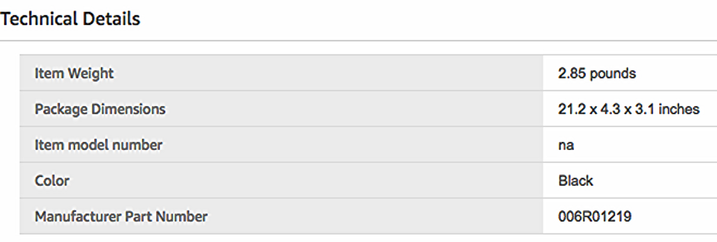 TWO 2 XEROX GENUINE OEM 006R01219 BLACK TONER CARTRIDGE for WORKCENTRE DocuColor