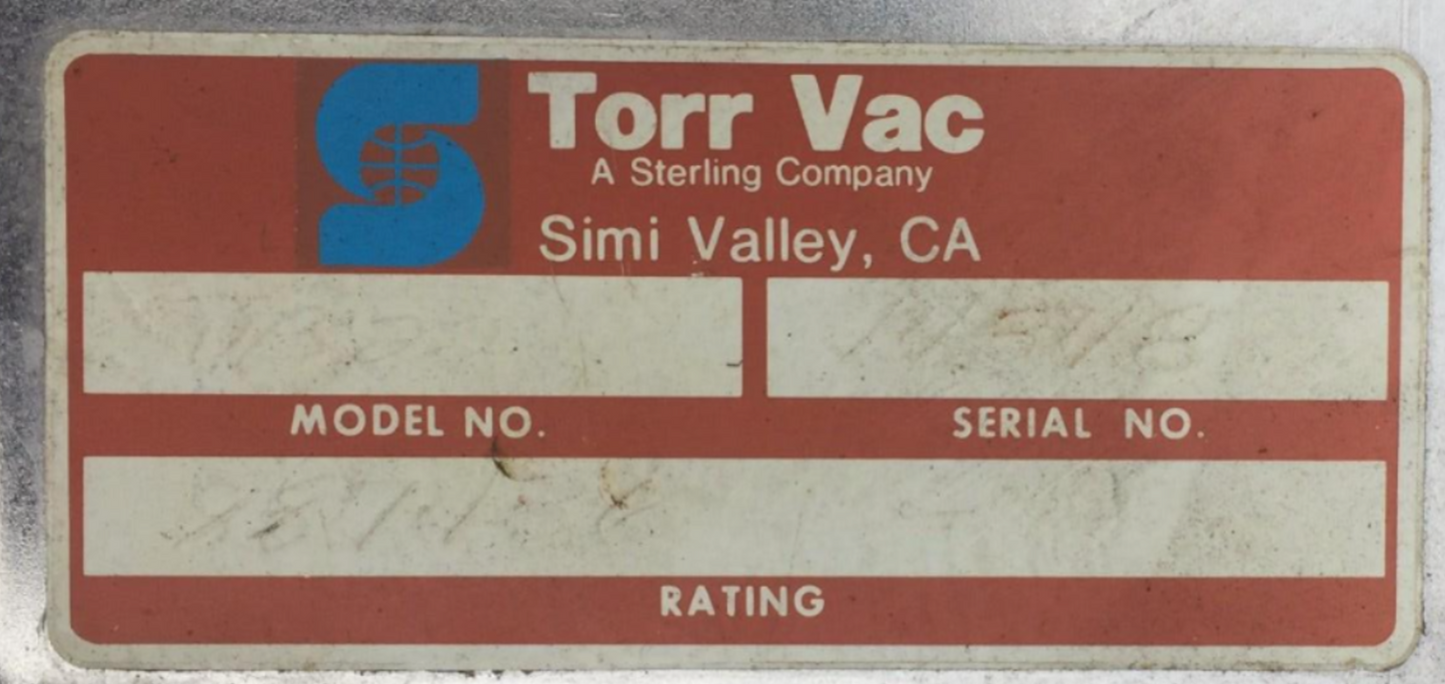 CRYO TORR VBS 22 ROUGH VALVE VAC VACUUM BACKING PUMP 90DayWARRANTY FREE SHIP