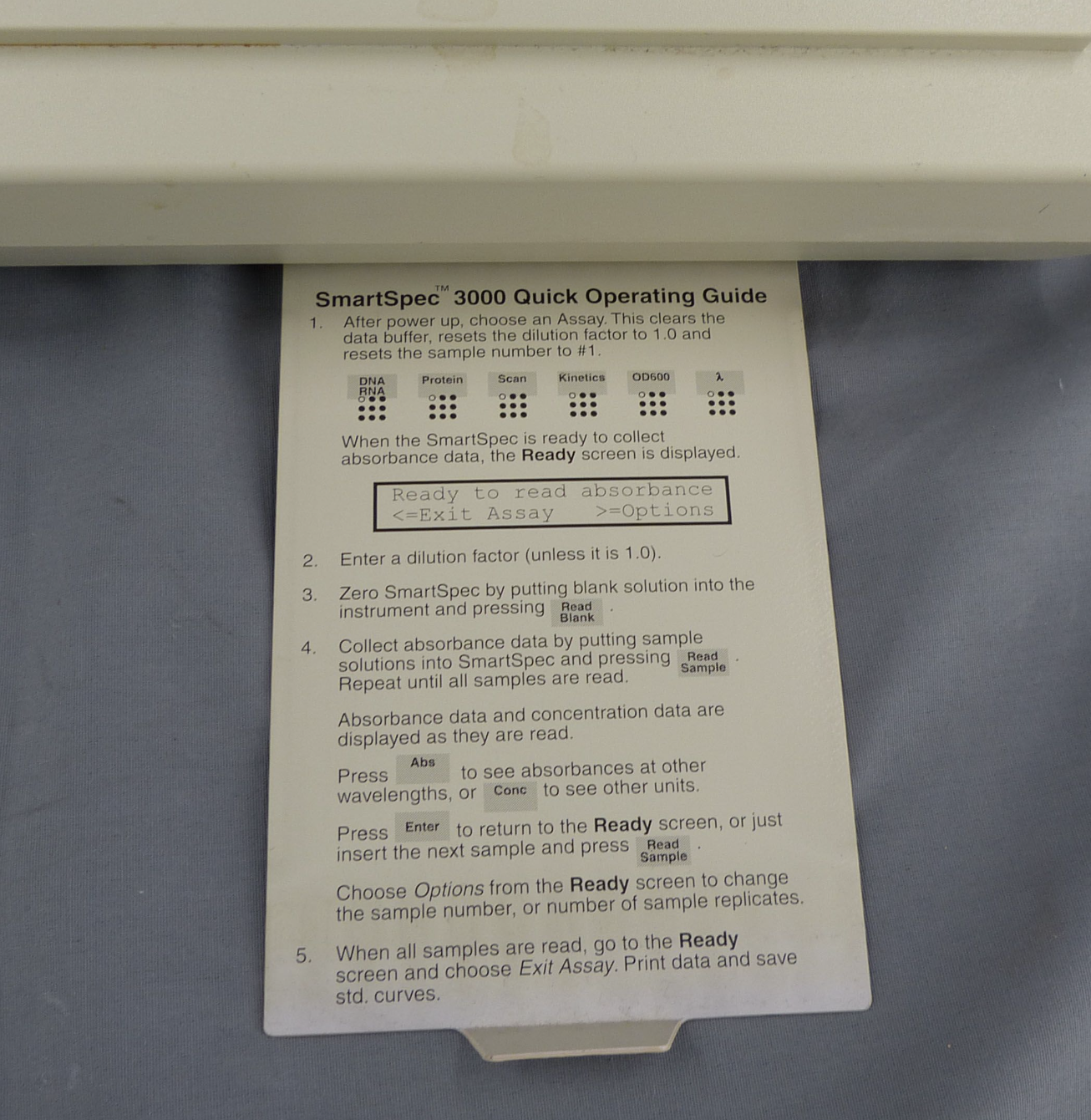 100%TESTED BIO-RAD SMART SPEC 3000 PLUS SPECTROPHOTOMETER 90DAYWARRANTY FREESHIP