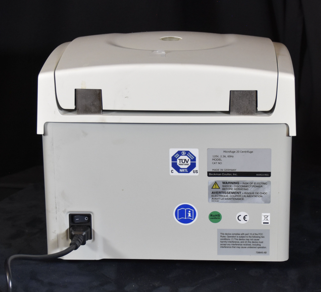 100%WARRANT BECKMAN COULTER MICROFUGE 20 FREESHIP