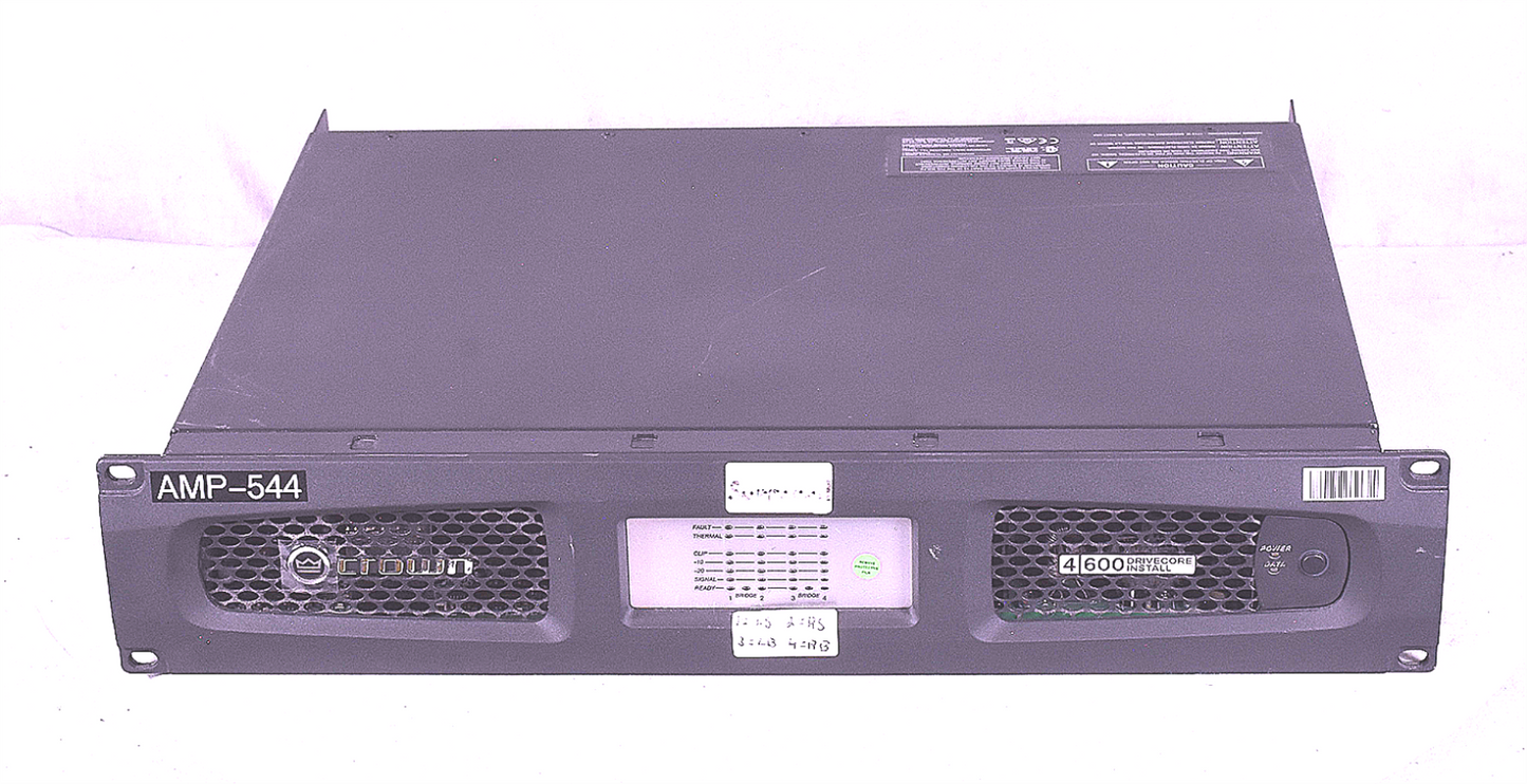 WARRANTY* CROWN DCi 4x600MX DRIVECORE 4x600WATT CHANNELS with OPERATIONAL MANUAL