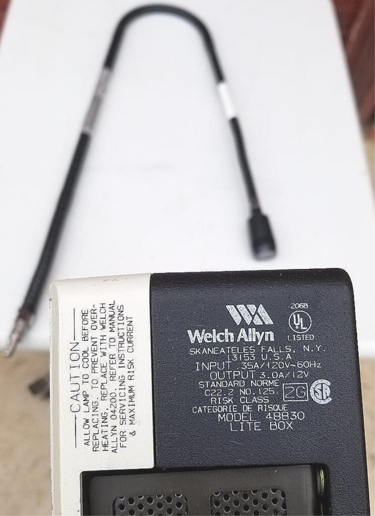 WELCH ALLYN 48830 EXAM LITE BOX TUBE 48200 LIGHT PIPE FIBER OPTIC FREE SHIPPING