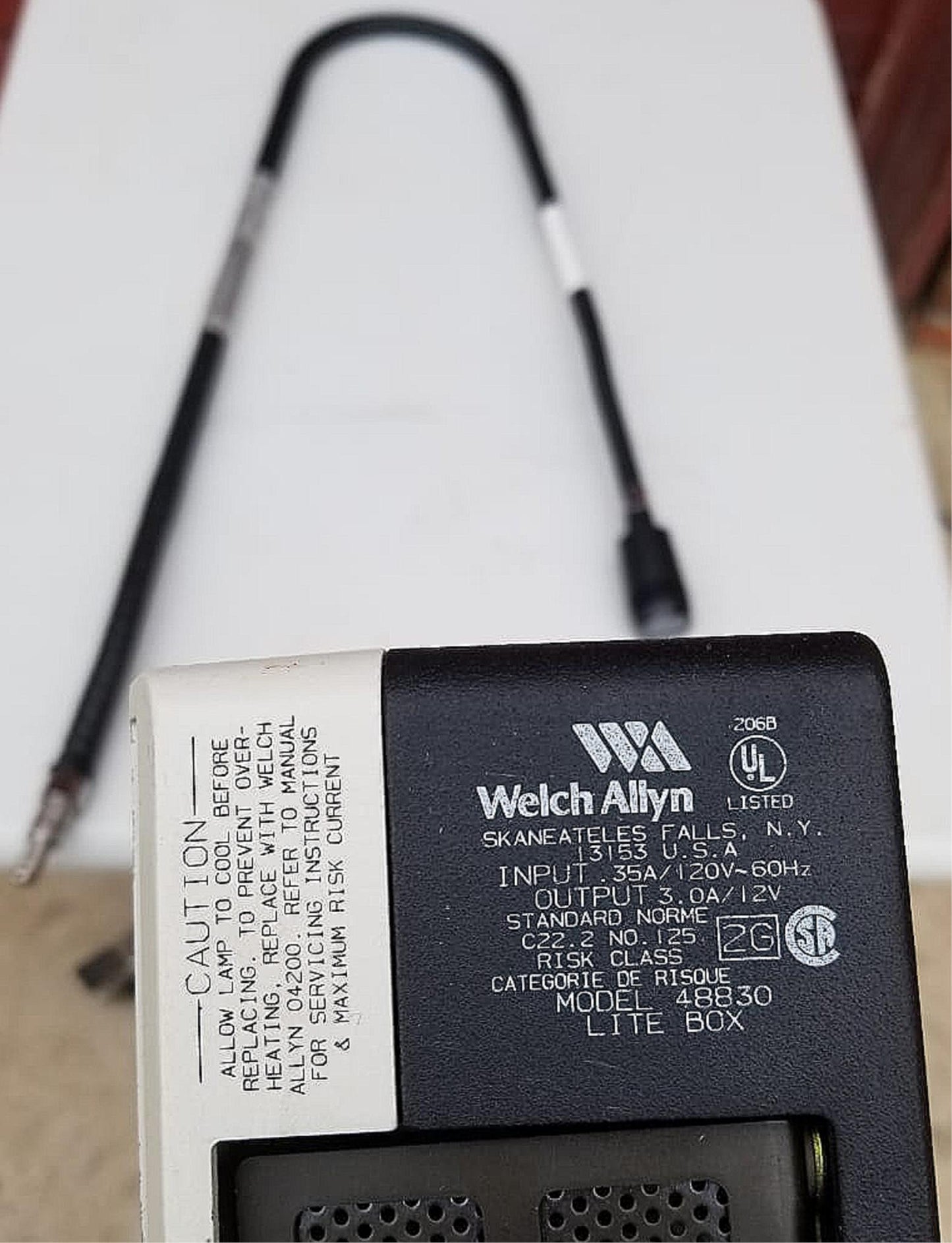 WELCH ALLYN 48830 EXAM LITE BOX TUBE 48200 LIGHT PIPE FIBER OPTIC FREE SHIPPING
