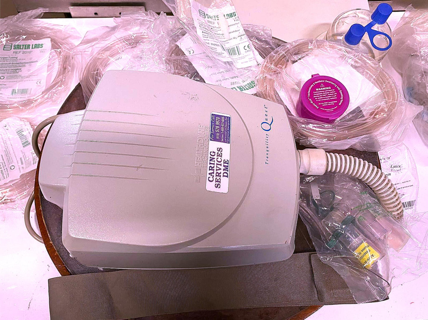 RESPIRONICS® PULMONARY TRANQUILITY QUEST 7300 CPAP SYSTEM WATCH VIDEO FREE SHIP