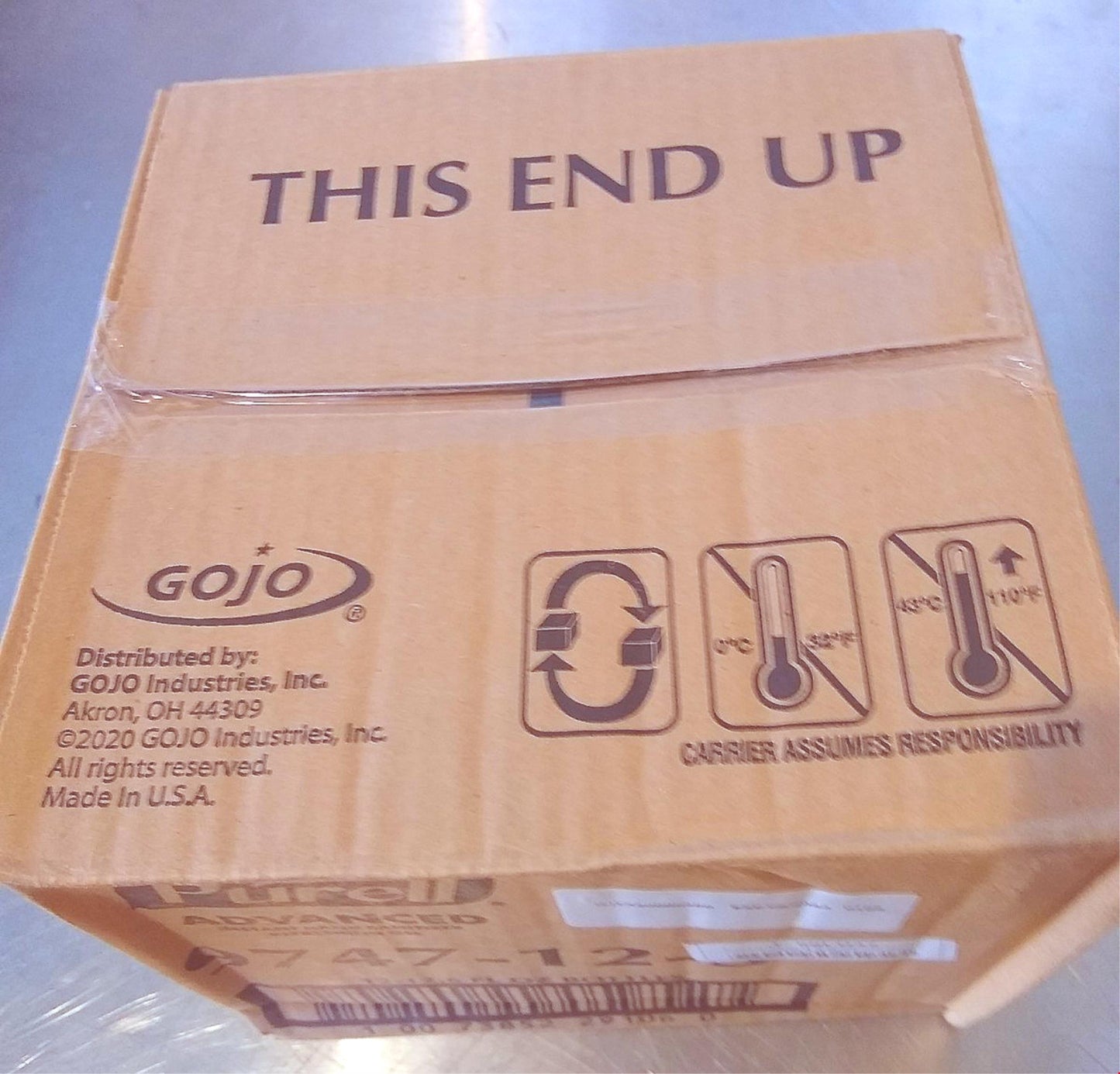 BOX TWELVE BOTTLE PURELL 9747-12-2 ADVANCE FLIP-CAP GEL HAND SANITIZER FREE SHIP