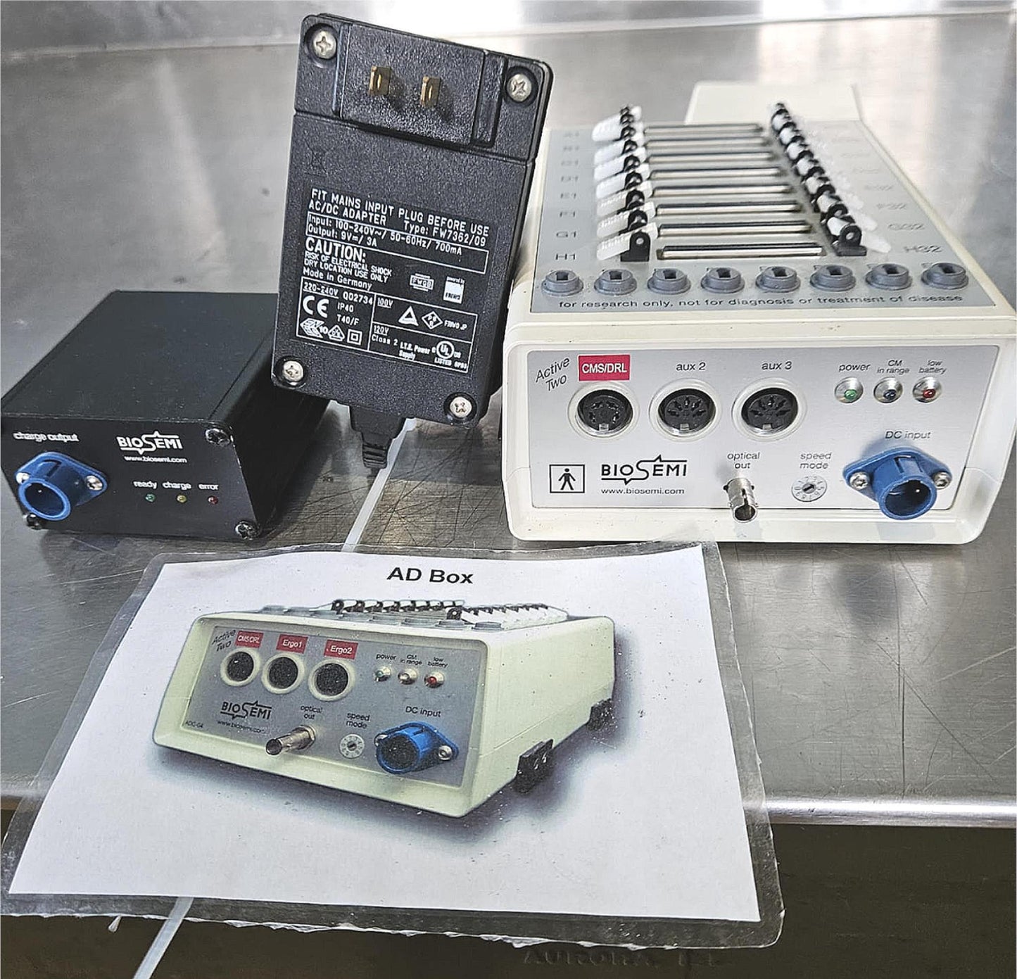 100% BioSemi Instrumentation ActiveTwo AD-Box ADC-16 EEG System FREESHIP
