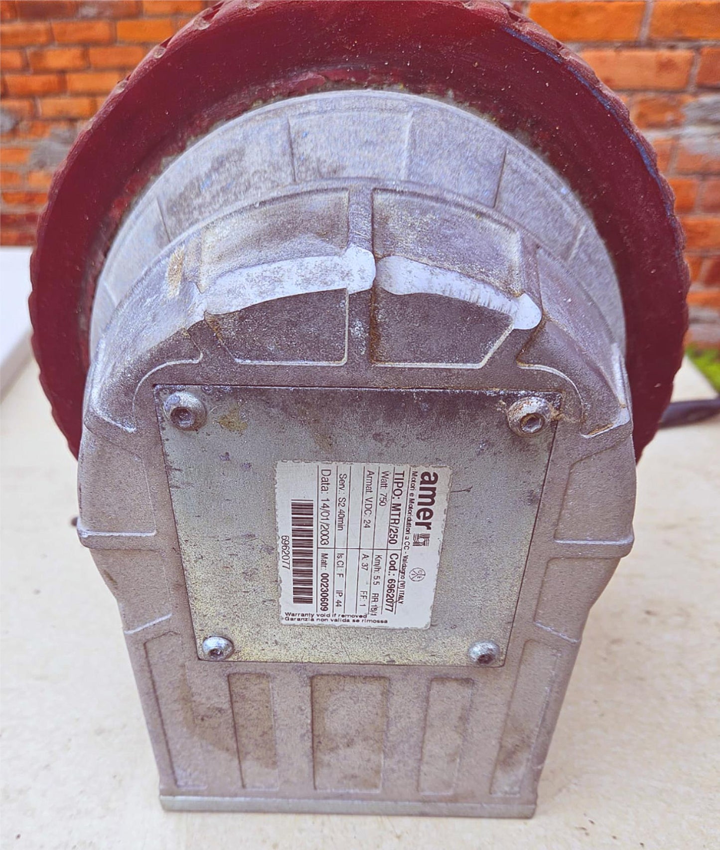 WARRANTY AMER MTR 250 DRIVE TRACTION WHEEL MOTOR KARCHER NILFISK TENNANT NOBLES