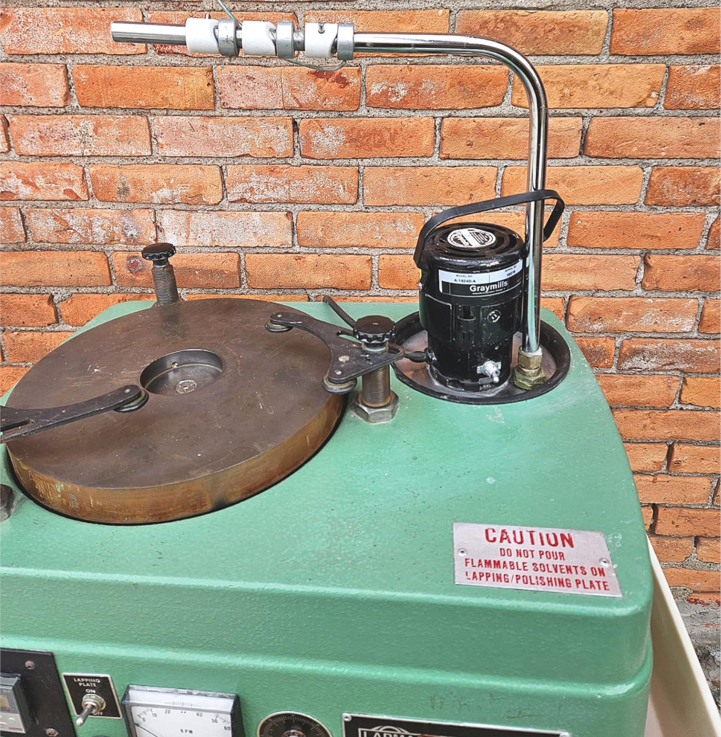 LAPMASTER 12 BENCH TOP OPEN FACE LAPPING POLISHING MACHINE WATCH VIDEO FREE SHIP