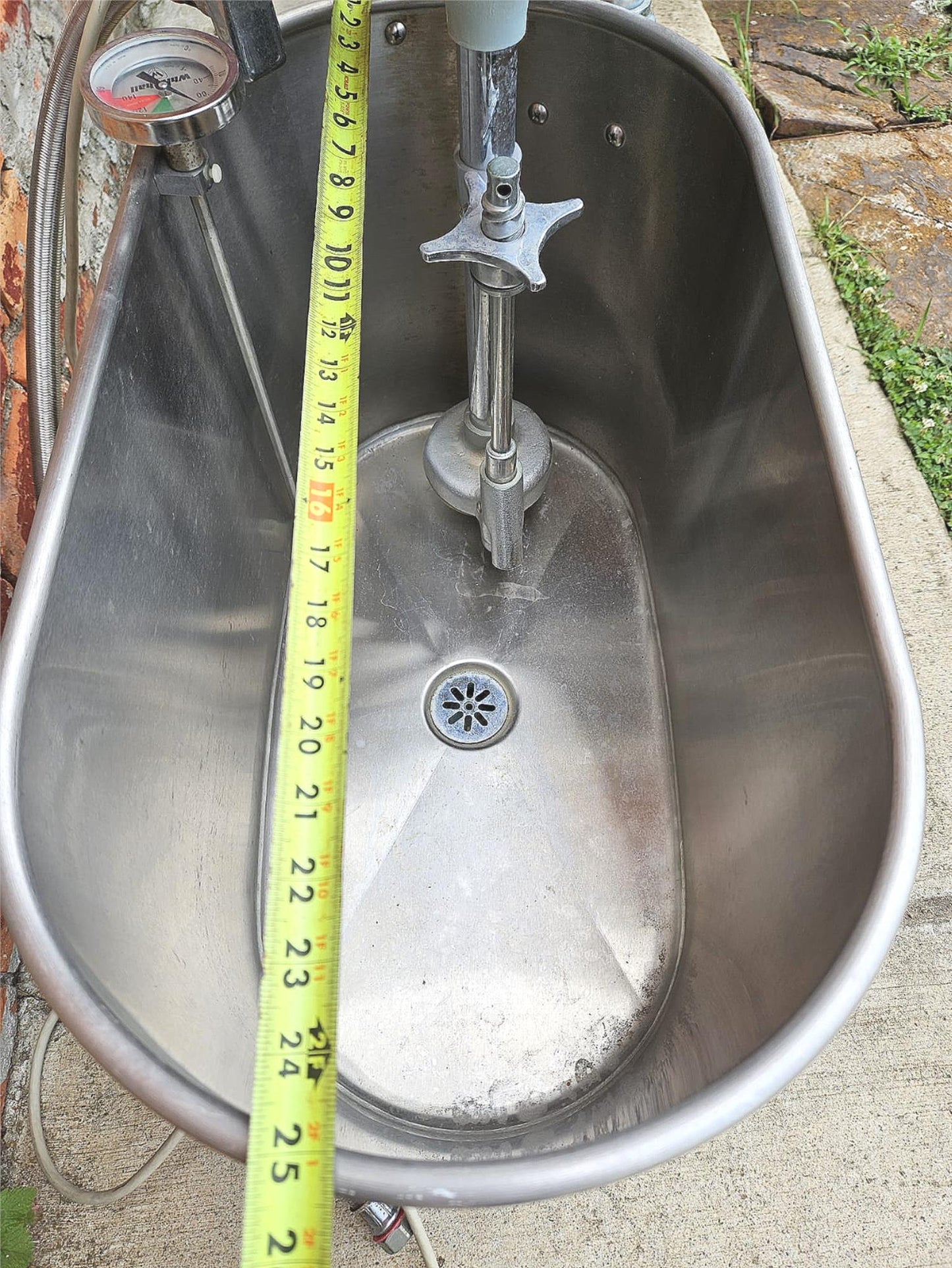 WHITEHALL E-15-S HYDROTHERAPY WHIRLPOOL 15 GALLON TUB METAL & MANUAL FREE SHIP