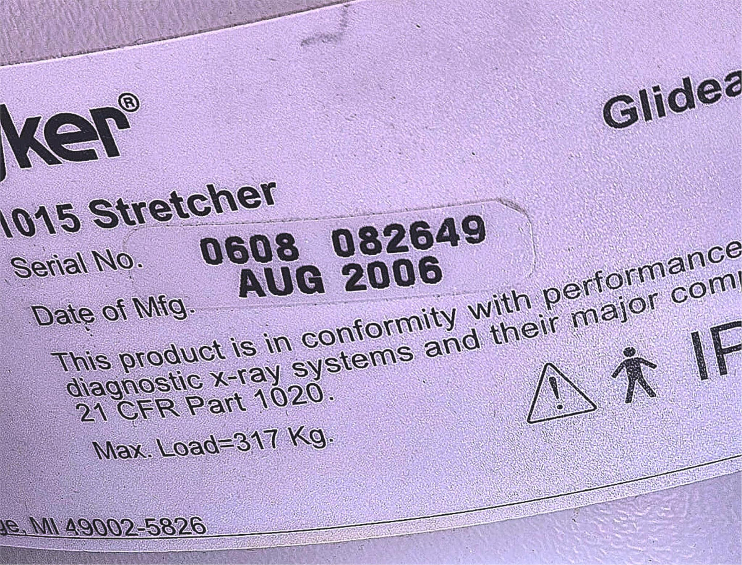 STRYKER 1015 ISOFLEX SE GEL MATTRESS BIGWHEEL HOSPITAL GURNEY STRETCHER FREESHIP