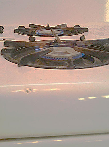 COMPLET VINTAGE NORGE GAS RANGE STOVE WHITE PORCELAIN ENAMEL BURNER OVEN BROILER