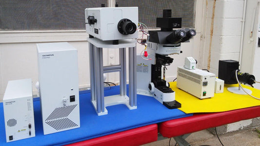 OLYMPUS BX61 WIF FLUOVIEW MICROSCOPE BX-UCB FV3-LVTWI FV300 FV5-PSU TW / U-IFFH